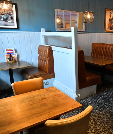 interior restaurant and seating area