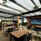 exterior beer garden and seating area