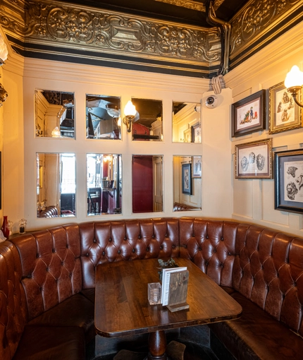 Internal seating area in a pub restaurant