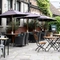 External seating area outside of a pub