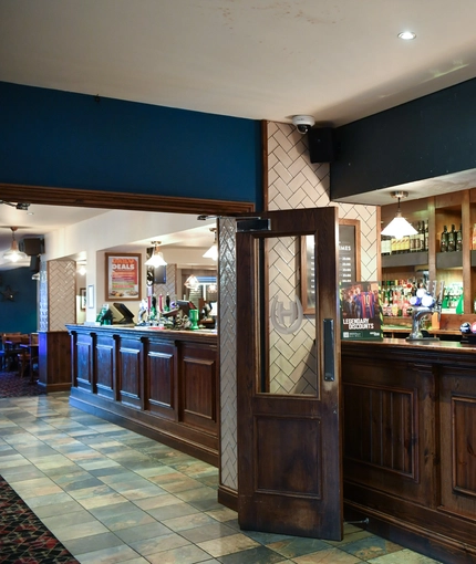 interior bar area of a pub