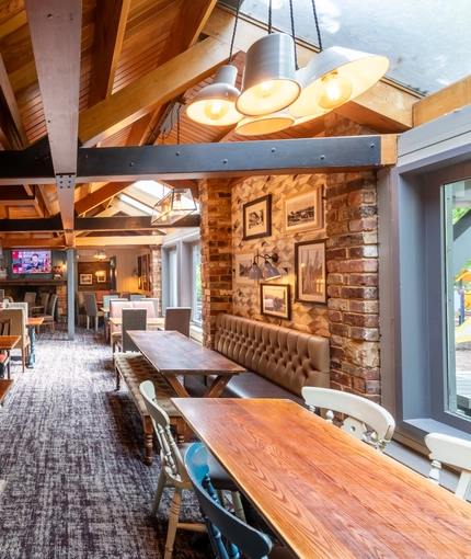 interior seating area of the pub