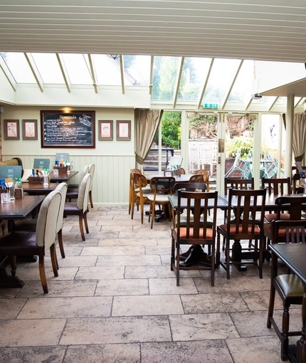 The interior restaurant and dining area  at the Dirty Duck.