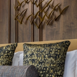 A hotel room at the White Horses.