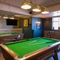 interior seating area and pool table