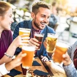 Friends Drinking in a group