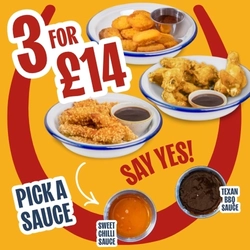 A banner promoting the Wings N Things campaign at Hungry Horse venues.