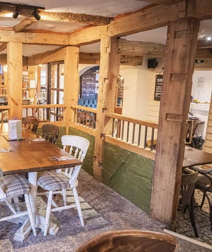 interior seating area of the pub
