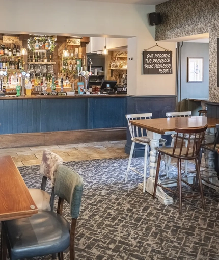 interior restaurant and seating area