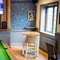 internal seating area with pool table