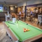 interior seating area with pool table