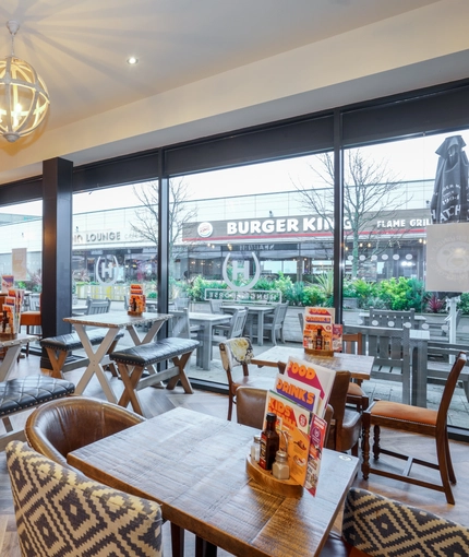 interior seating area of the pub