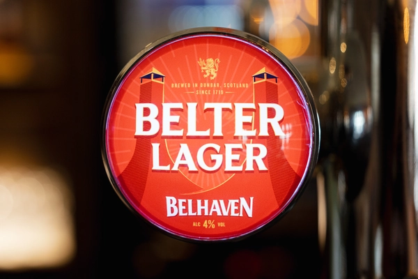A close up image of the Belhaven Belter pump clip on a bar pump.