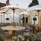 The beer garden of The Red Lion.