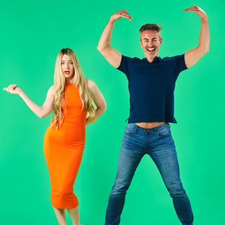 Two people dancing