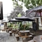 Beer garden outside of a pub