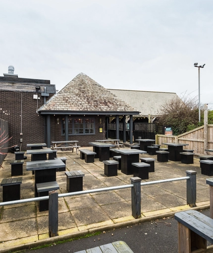 exterior beer garden