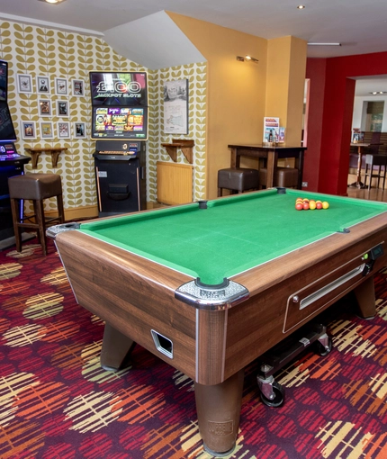 interior pool area of the pub