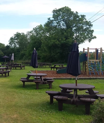 exterior beer garden of a pub