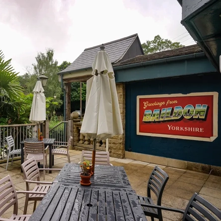The beer garden of The Halfway House.