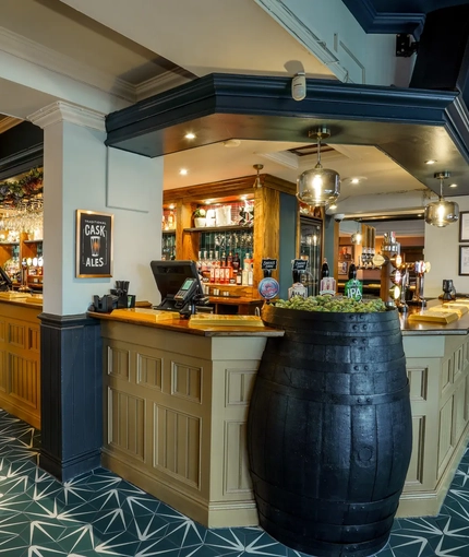 Bar area in a pub