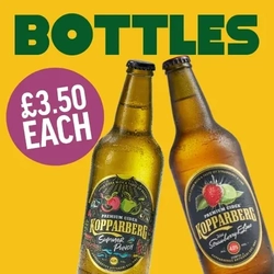 A graphic promoting bottled drinks at Hungry Horse.