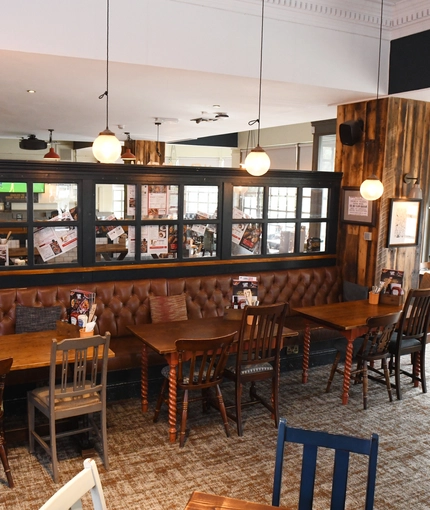 interior restaurant and seating area