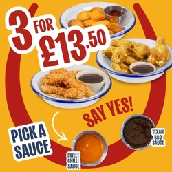 A banner promoting the Wings N Things campaign at Hungry Horse venues.