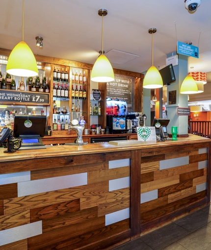 Bar area in a pub