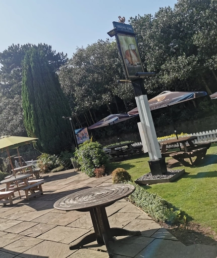 exterior beer garden of a pub