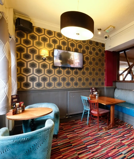 interior restaurant and seating area