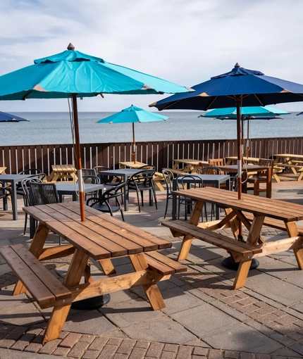 Exterior beer garden of the venue 