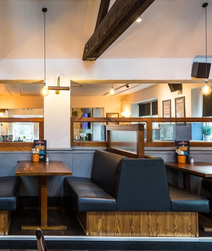interior restaurant and seating area