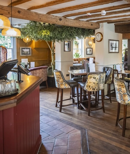 Interior seating area and the bar