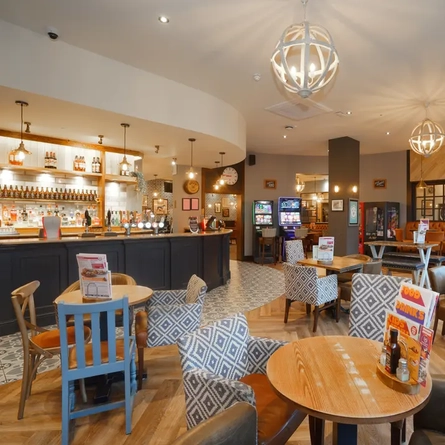 interior seating area of the pub