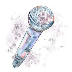 Illustration of a Mic for the Splendour event in Nottingham