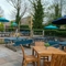 An exterior shot of the beer garden & seating area at the Sitwell Arms in Whiston.