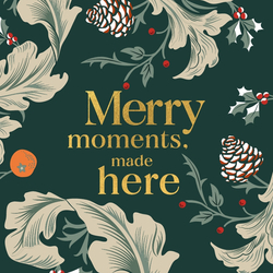 A 768x894 Christmas Landing Page Static Webpage Header Banner advertising Christmas at Chef & Brewer venues.
