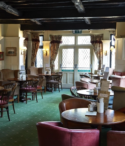 interior restaurant and seating area