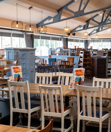 The interior restaurant seating area of The Stanley Ferry.