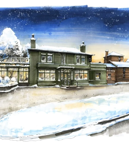Crafted - The Prince of Wales - Christmas Exterior Illusration