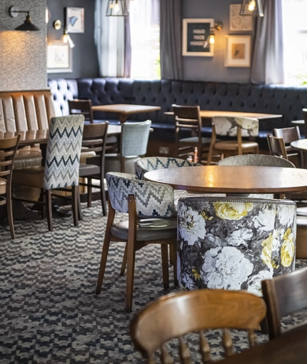 interior restaurant and seating area