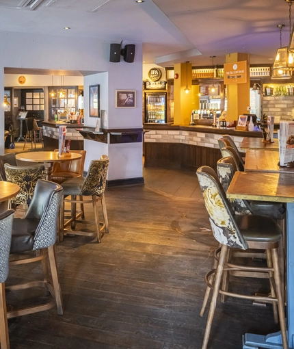 Restaurant area in a pub