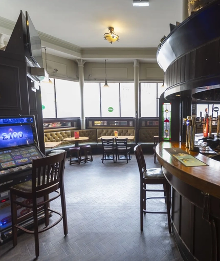interior bar and seating area