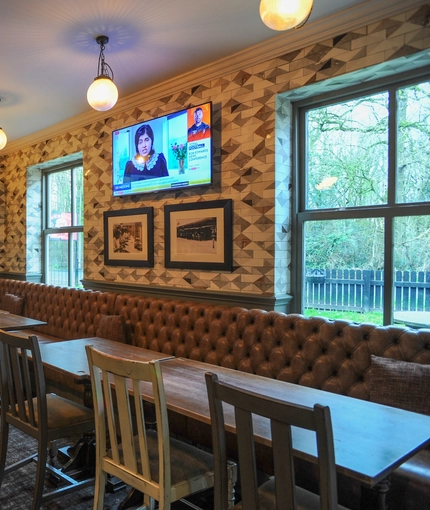 interior restaurant with seating area