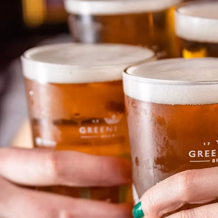 Pints of Greene King beers