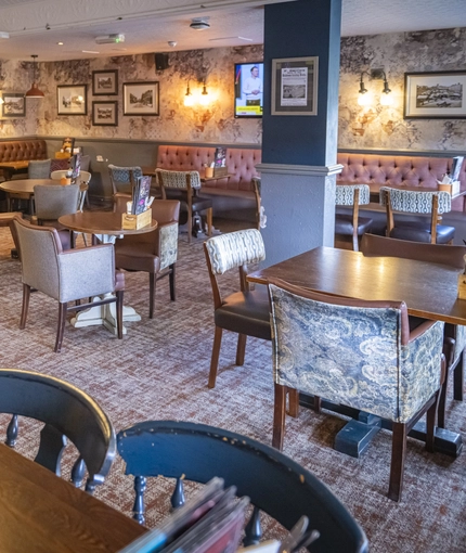 interior restaurant and seating area