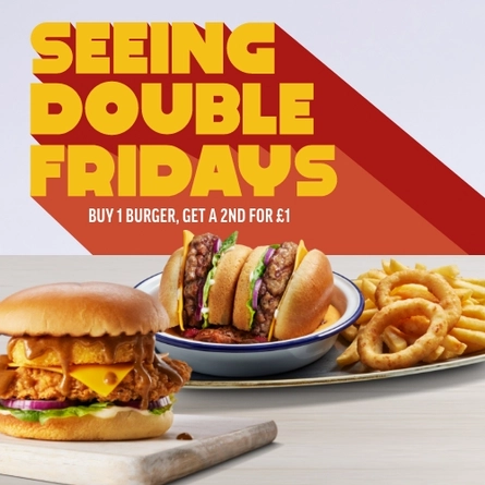 A banner promoting Burger Fridays at Hungry Horse.