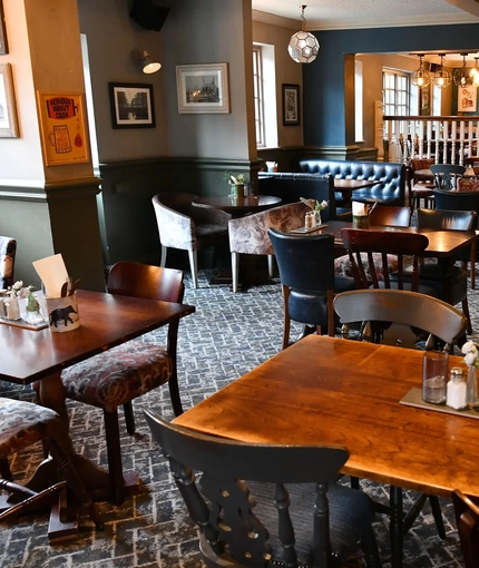 interior restaurant and seating area