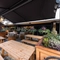 exterior beer garden and seating area